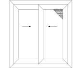 2 Track 2 Panel Door With Mesh
