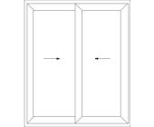 2 Track 2 Panel Sliding Door