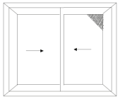 2.5 Track 2 Panel Door With Mesh