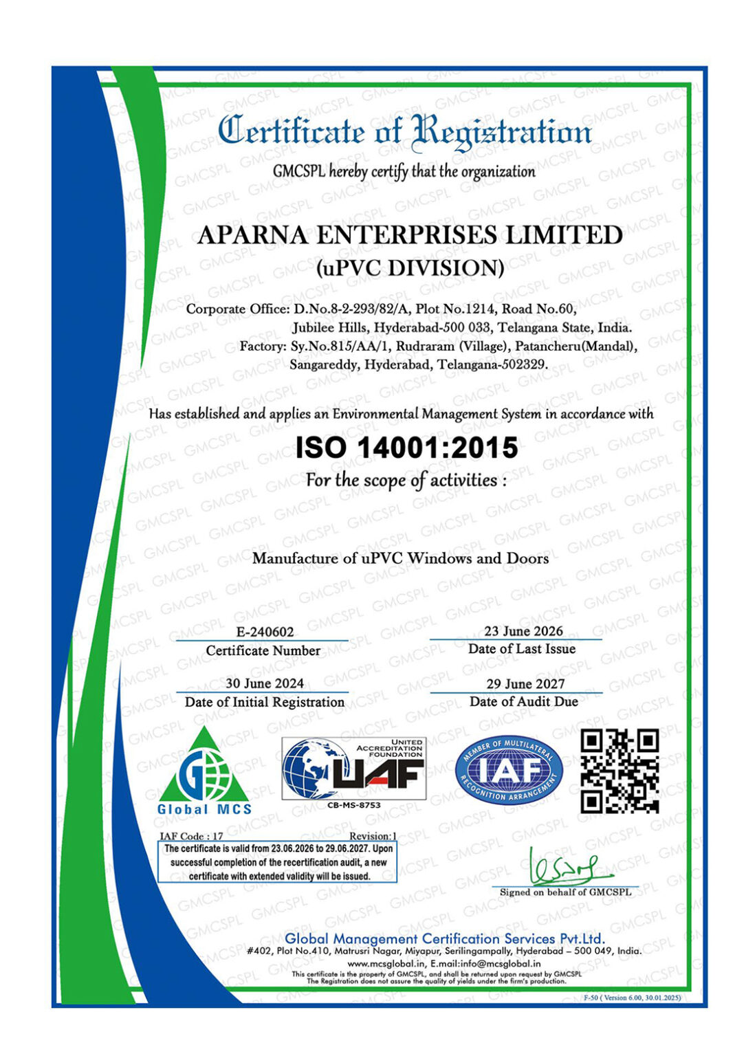 Certificate---Aparna-upvc-division