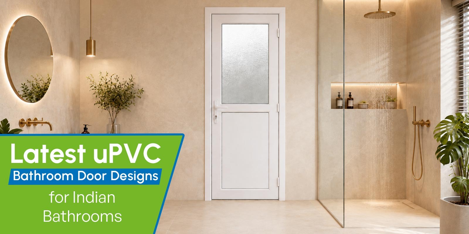 uPVC bathroom door designs